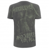 Футболка Metallica - Justice Neon All Over Charcoal