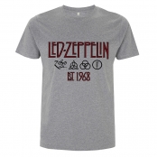 Футболка Led Zeppelin - Symbols Est 68 Sports Grey
