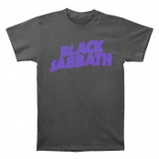 Футболка Black Sabbath - Purple Logo On Gray