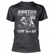 Футболка Metallica - Cliff Burton Flag Retro Grey